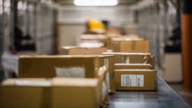 Packages shipping warehouse