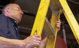 Portable ladder falls 