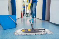 Janitor cleaning